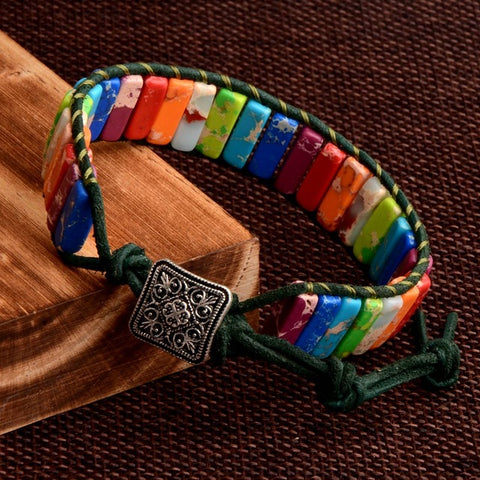 7 Chakra Bracelet Bohemia Handmade Natural Stone