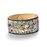 Stone Bracelet With Crystal Rhinestone Couple Nature Jewelry