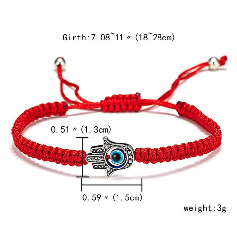 Red String Blue Eye  Handmade Bracelet