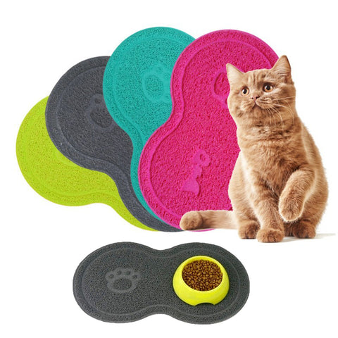 PVC Pet Dog Puppy Cat Feeding Mat Pad Household Pet Dish Bowl Food Feed Placement Pet Accessories Cat Litter Mat